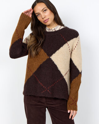 Soyaconcept Pullover Hacer 2 - Chocolate Plum Melange Combi