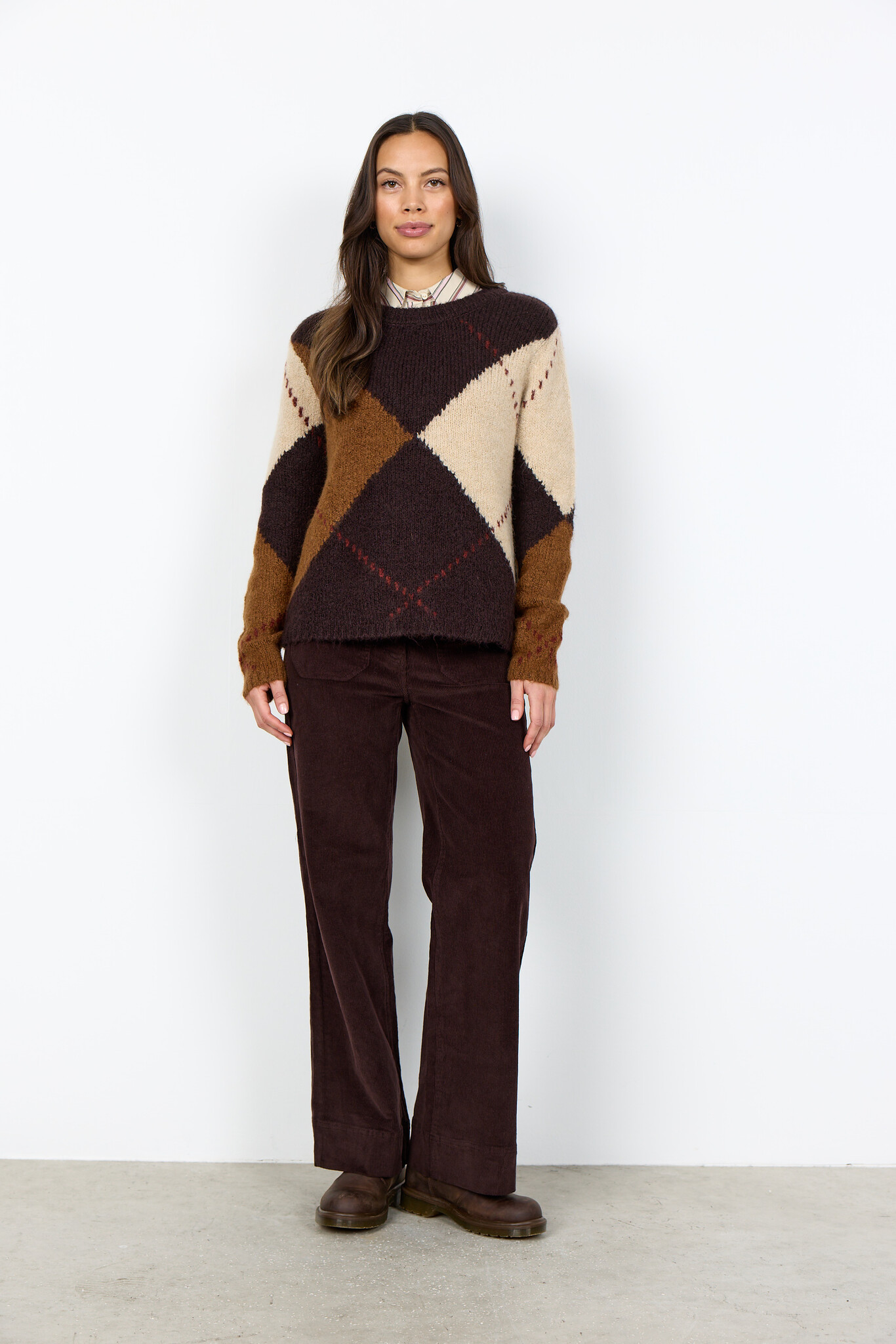 Soyaconcept Pullover Hacer 2 - Chocolate Plum Melange Combi