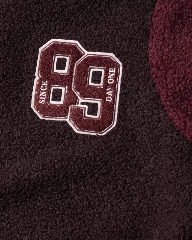Cecil Teddyjacke mit Patch-Detail - Berry Red