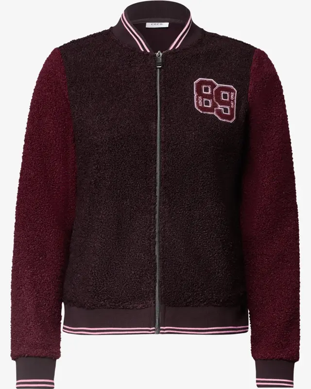 Cecil Teddy Jas met Patch Detail - Berry Red