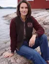 Cecil Teddyjacket with Patch-Detail - Berry Red