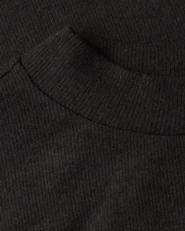 Street One Shirt mit Spitzenbesatz - Black Coffee Melange