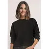 Shirt mit Spitzenbesatz - Black Coffee Melange