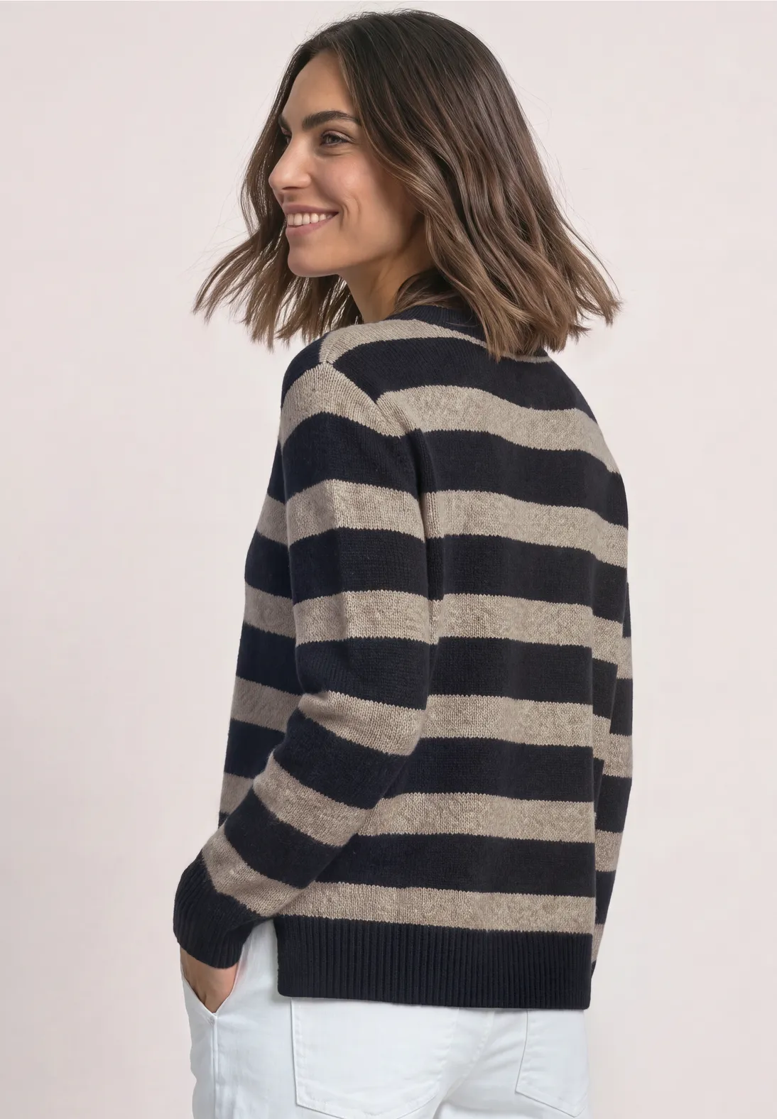 Street One Pullover mit Streifen - Indigo Night