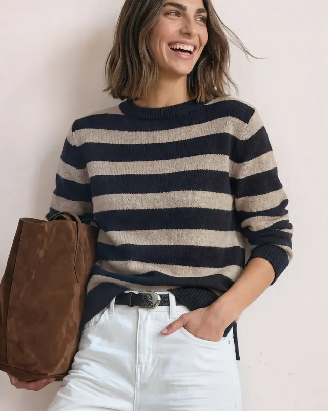 Street One Pullover mit Streifen - Indigo Night