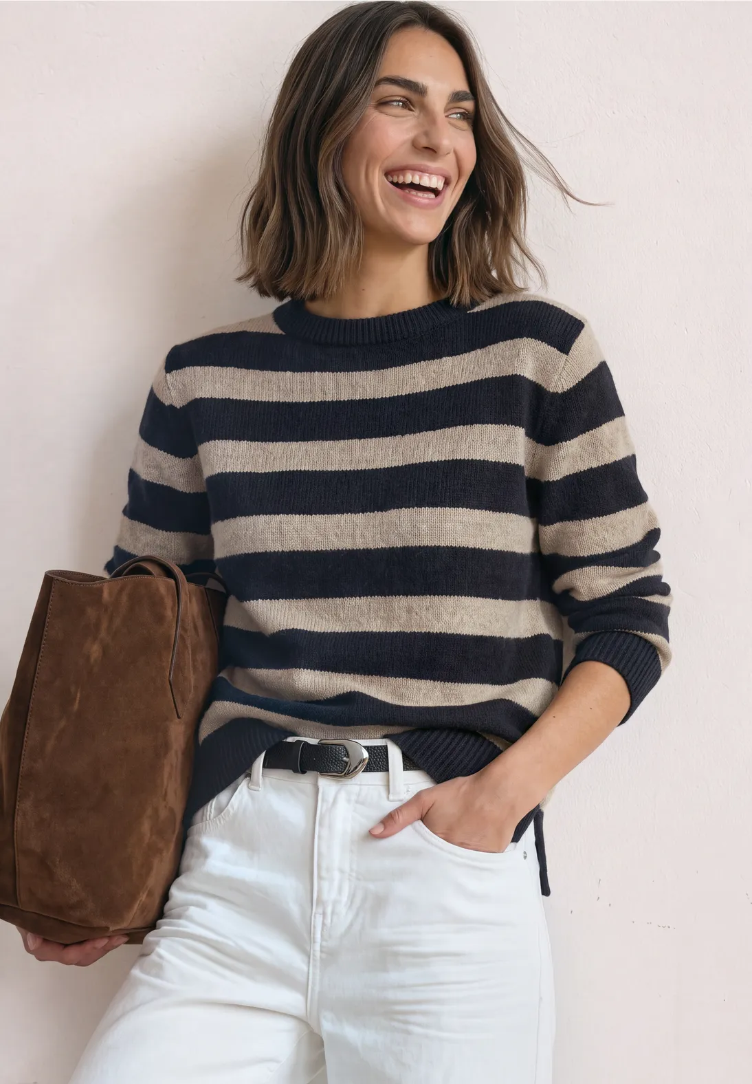 Street One Pullover mit Streifen - Indigo Night