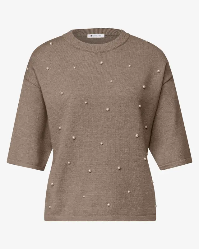 Street One Jumper with 3/4-Sleeve - Sanded Amber Melange