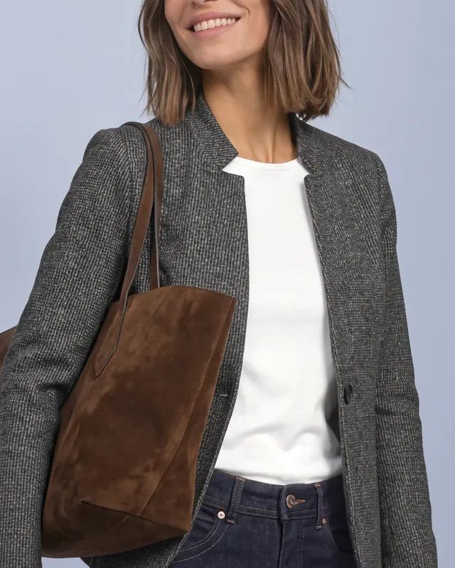 Street One Blazer met Houndstooth Patroon - Black