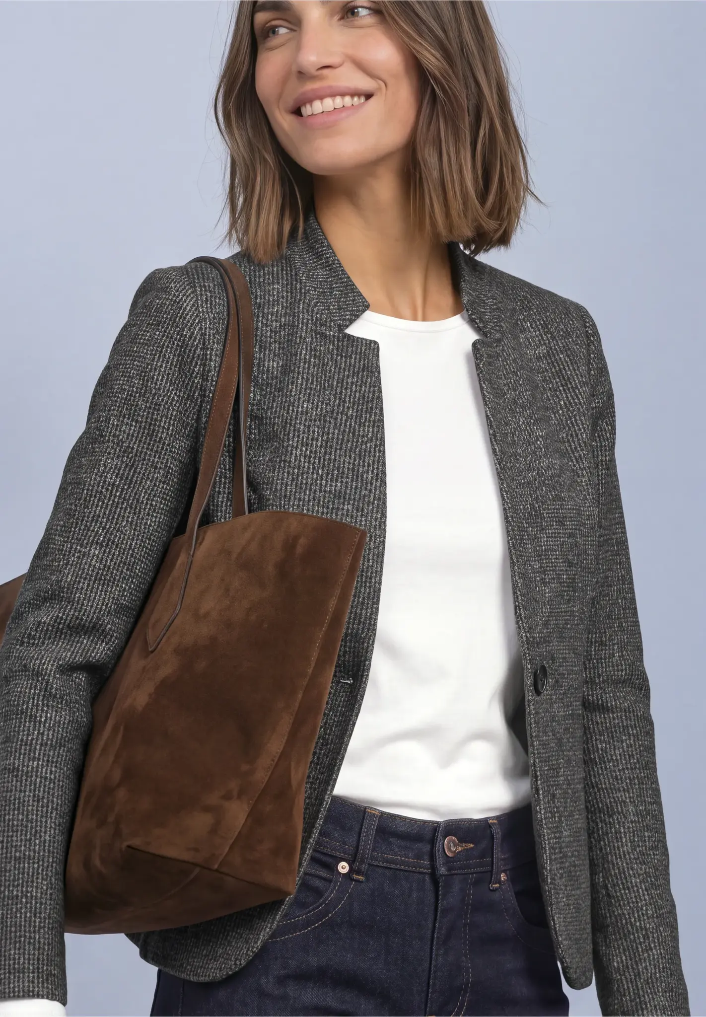 Street One Blazer mit Houndstooth Muster - Black