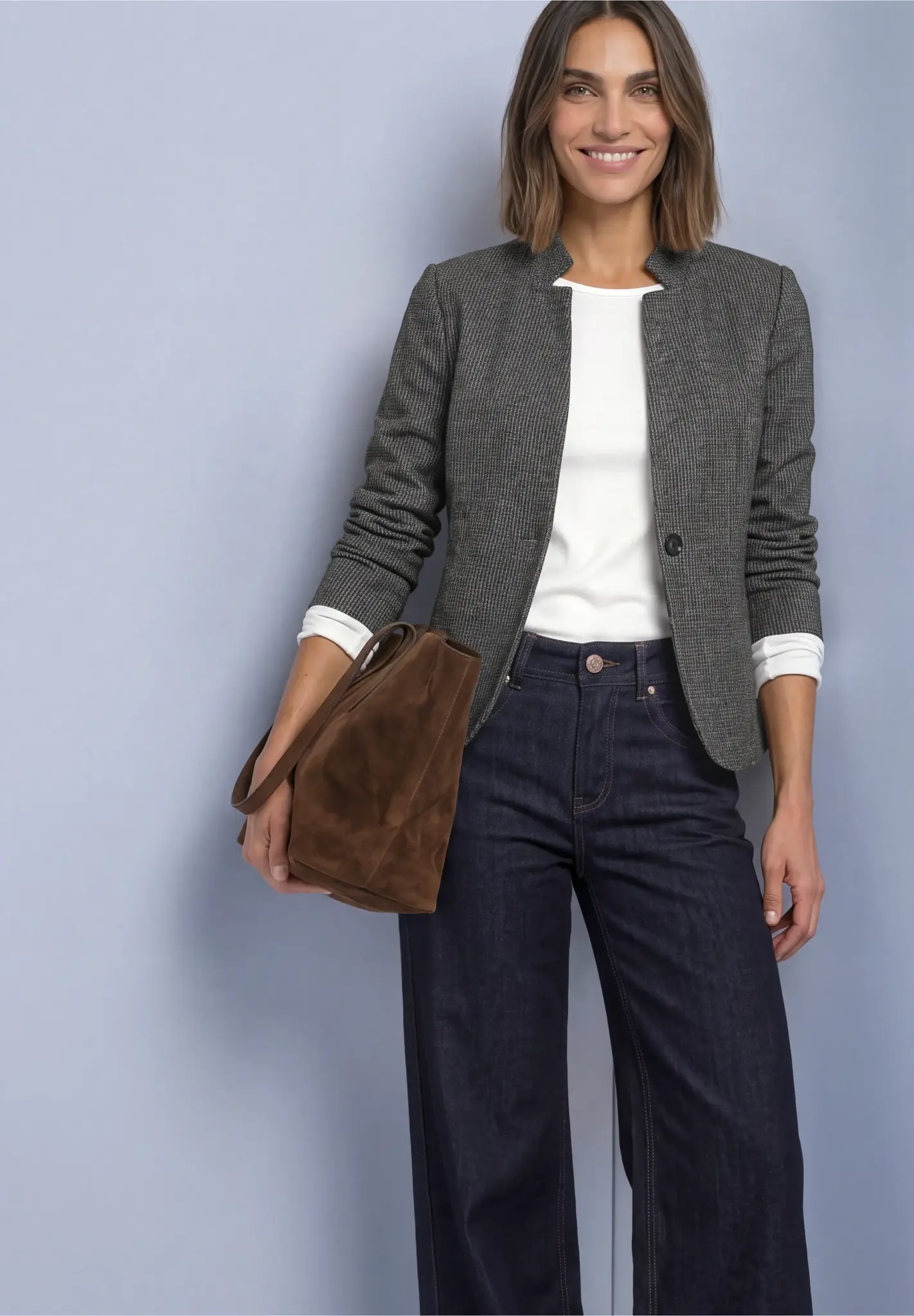 Street One Blazer mit Houndstooth Muster - Black