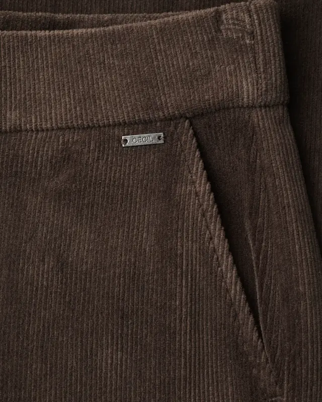 Cecil High Waist Broek Neele - Truffle Brown