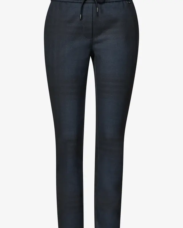 Cecil Casual Fit Hose mit Print Tracey - Urban Dark Blue Melange