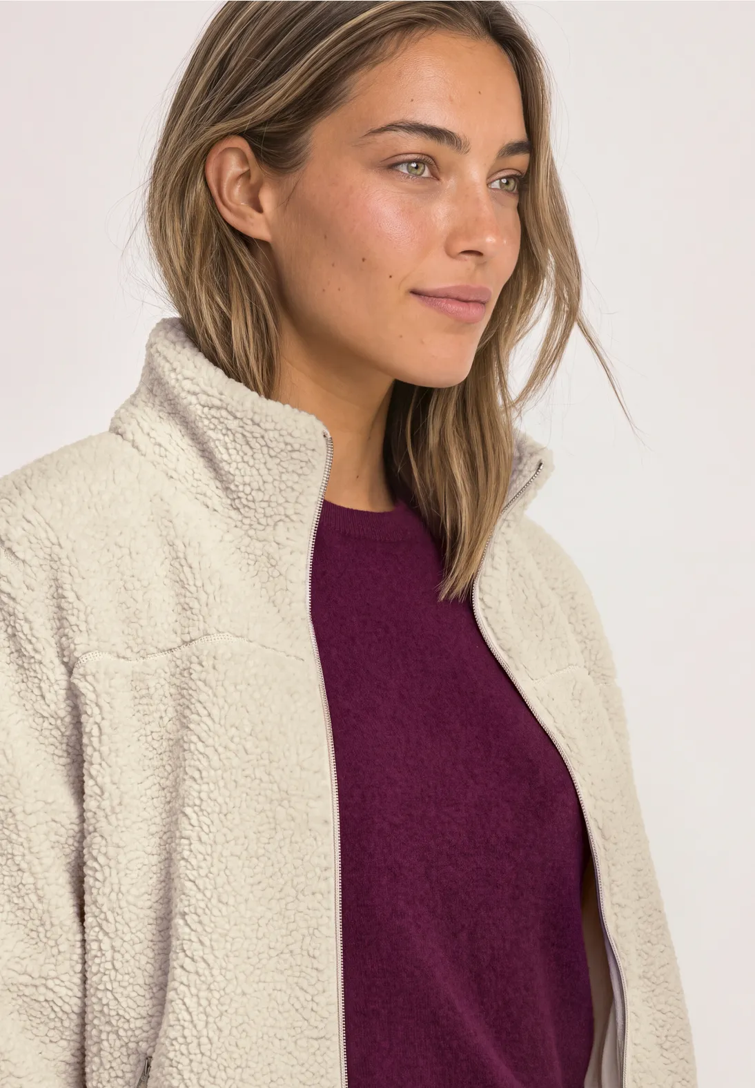 Street One Teddy Jacke - Soft Fawn Beige