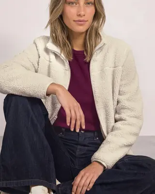 Street One Teddy Jacket - Soft Fawn Beige