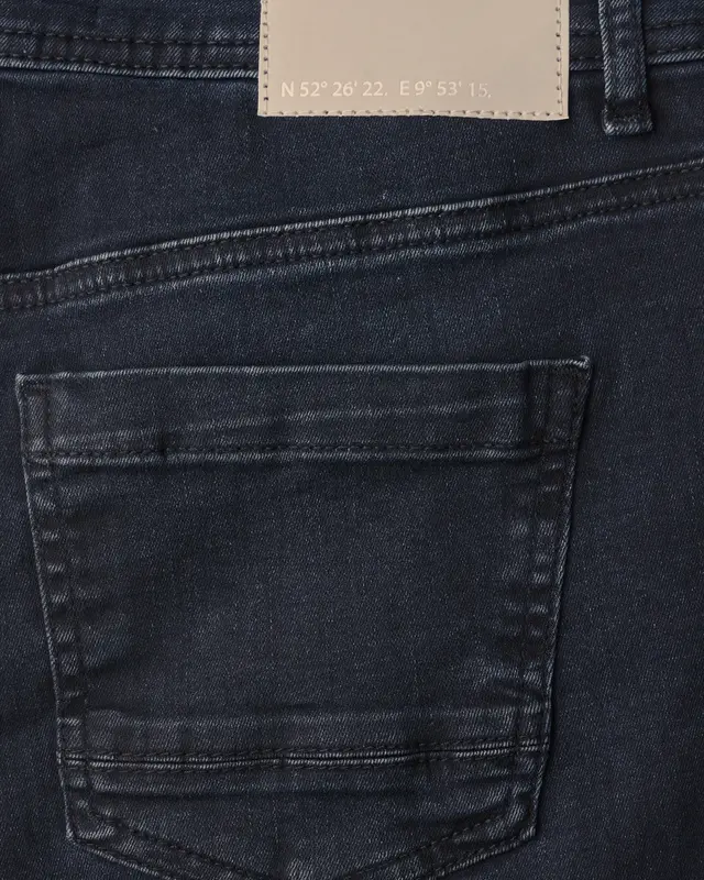 Cecil Wide Leg Jeans Neele - Blue Black Used Wash