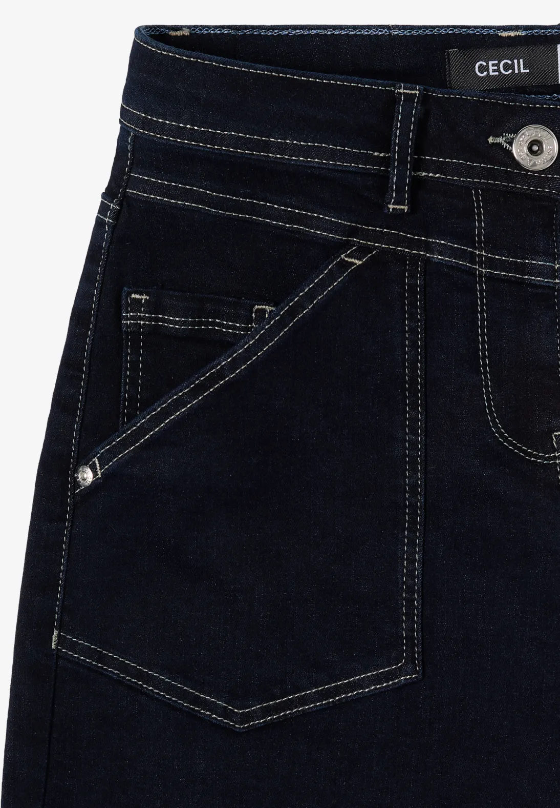 Cecil Barrel Leg Jeans - Rinsed Wash