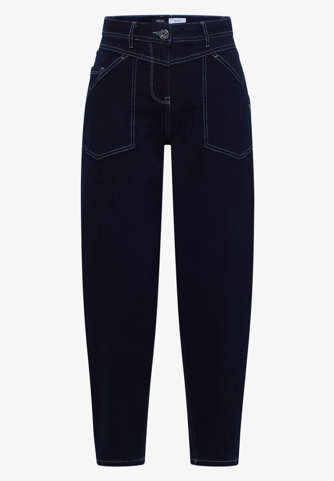 Cecil Barrel Leg Jeans - Rinsed Wash