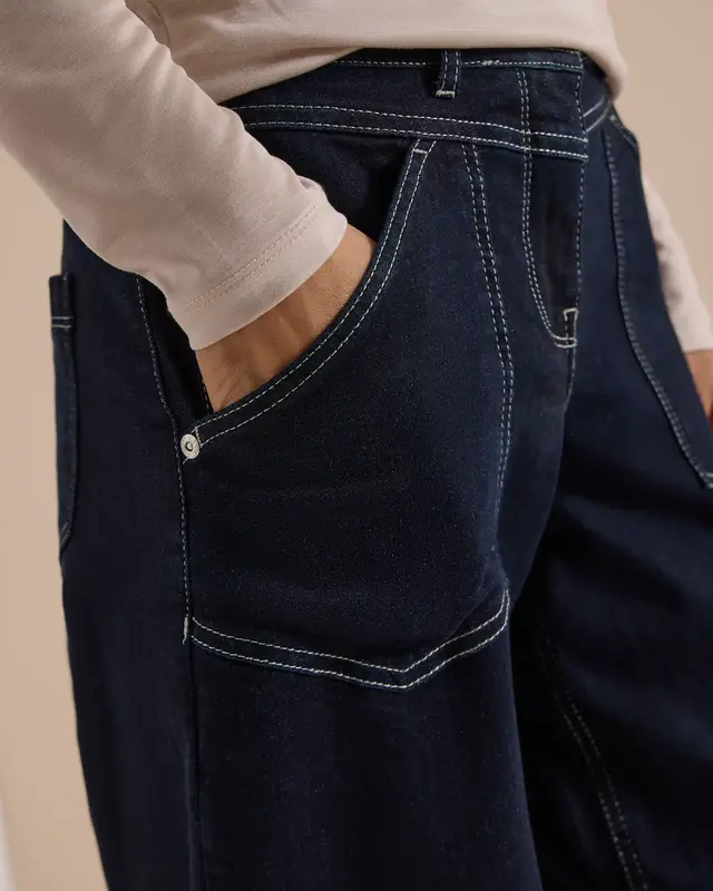 Cecil Barrel Leg Jeans - Rinsed Wash