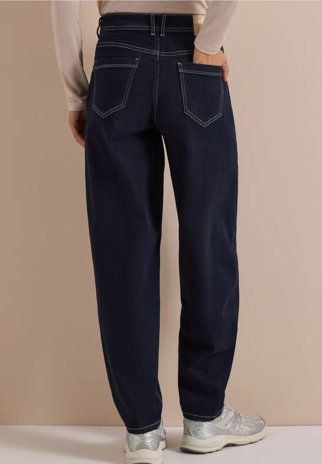 Cecil Barrel Leg Jeans - Rinsed Wash