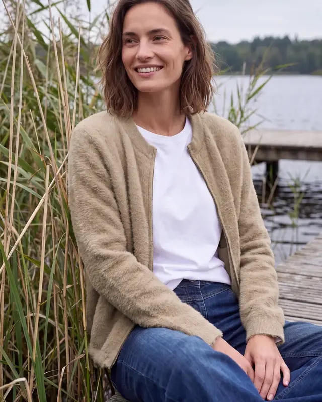 Cecil Weicher Cardigan - Creamy Mocha Melange