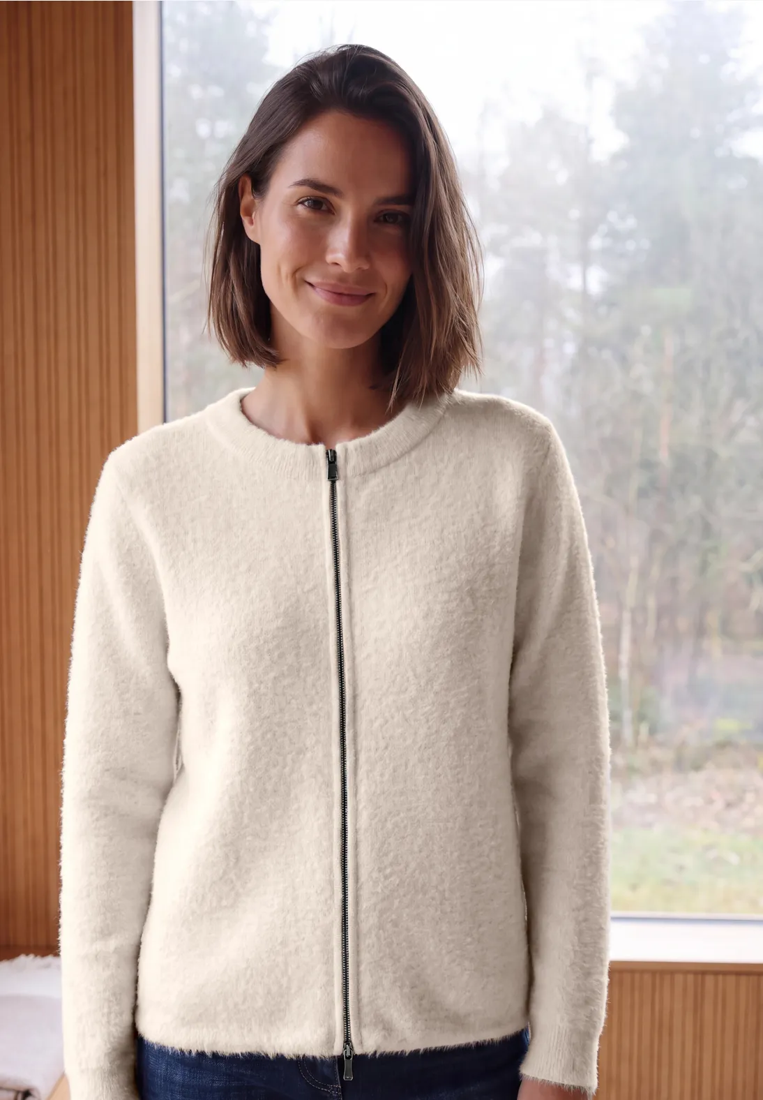 Cecil Weicher Cardigan - Oat Milk Beige Melange