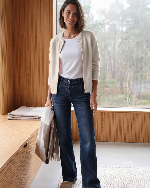Cecil Zacht Vest - Oat Milk Beige Melange
