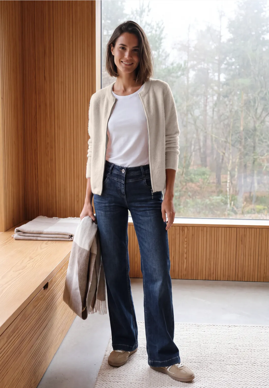 Cecil Weicher Cardigan - Oat Milk Beige Melange
