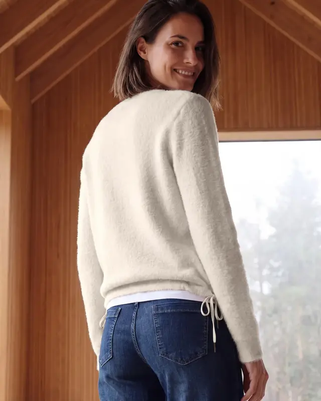 Cecil Weicher Cardigan - Oat Milk Beige Melange