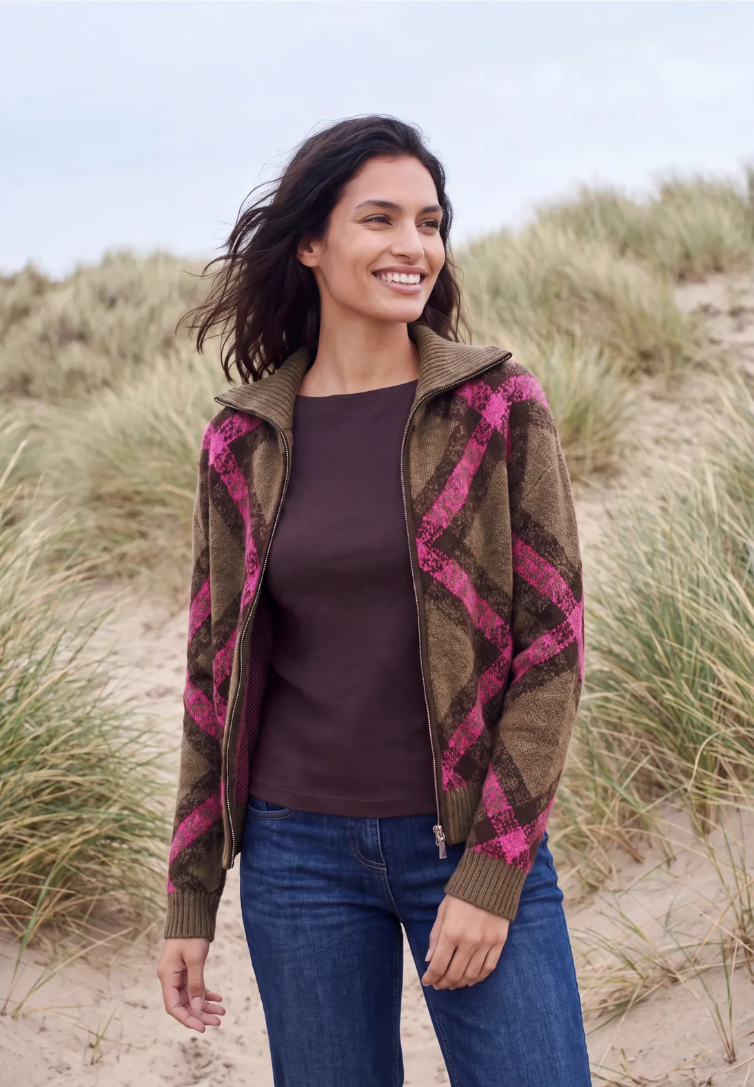 Cecil Viltgaren Vest - Pink Flash