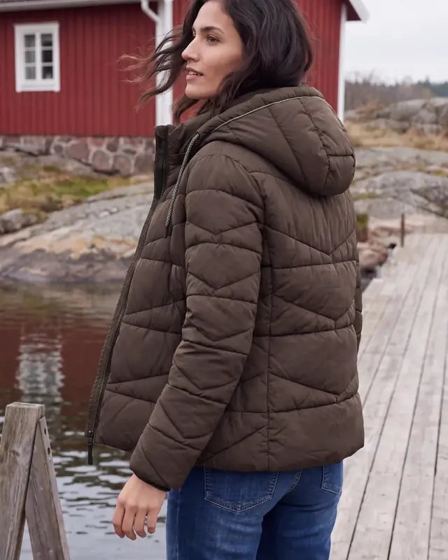 Cecil Quilted Jacket - Chocolate Sauce Brown