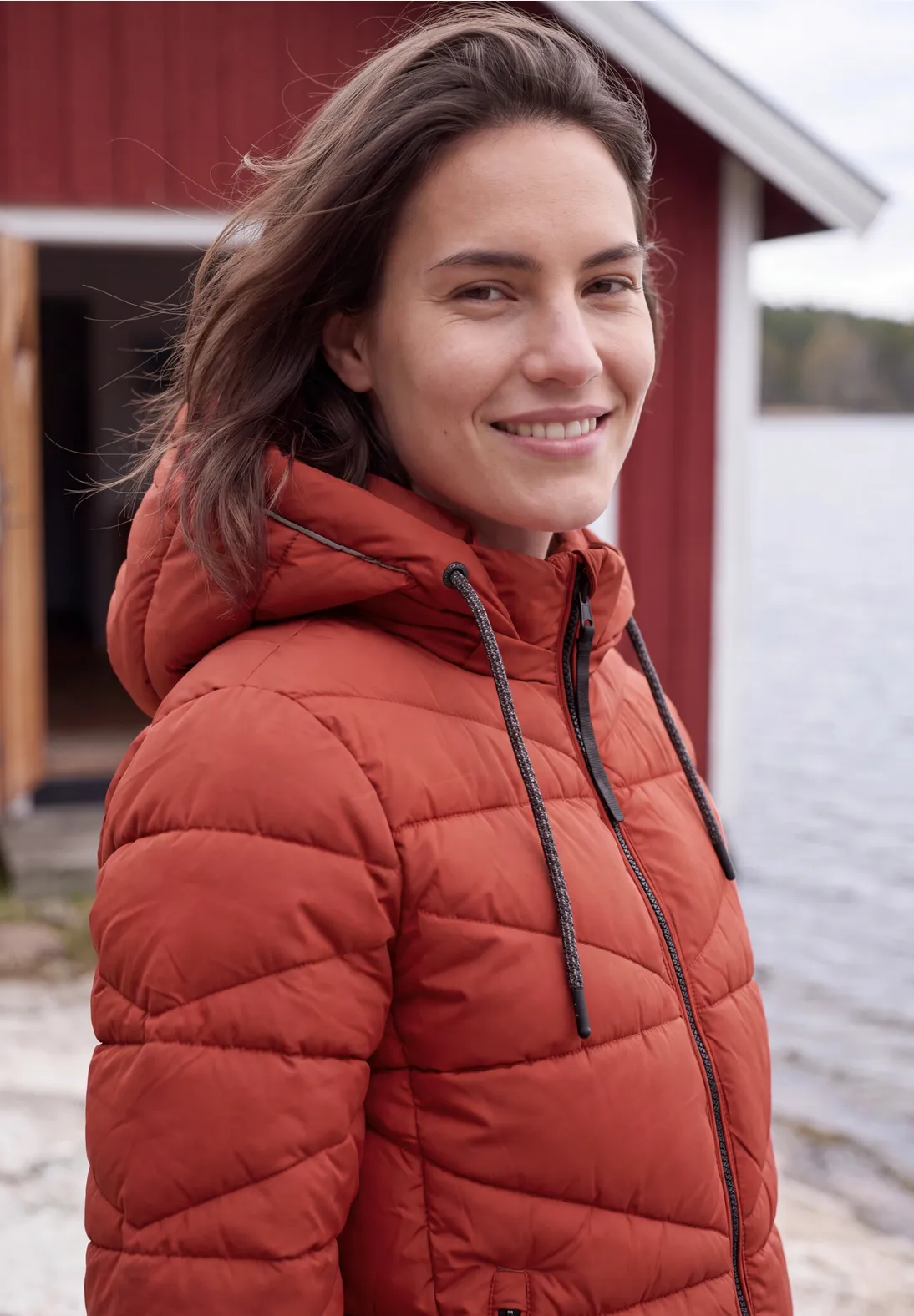 Cecil Quilted Jacket - Light Russet Red