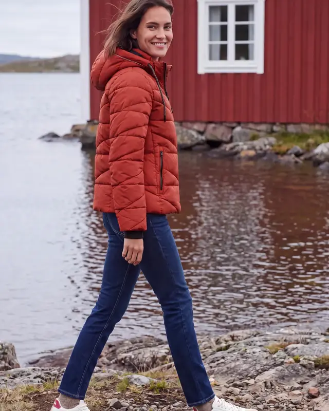 Cecil Quilted Jacket - Light Russet Red