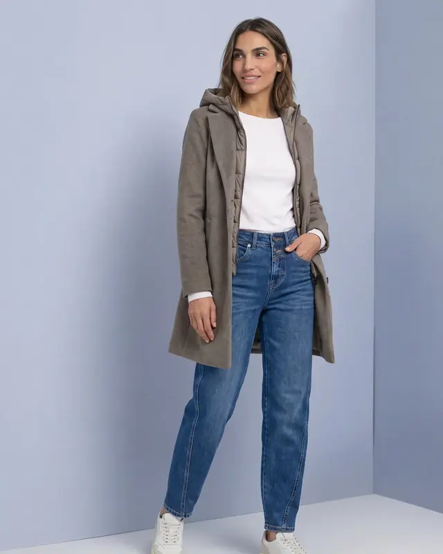 Street One Coat with Hood Insert - Muddy Mocha Melange