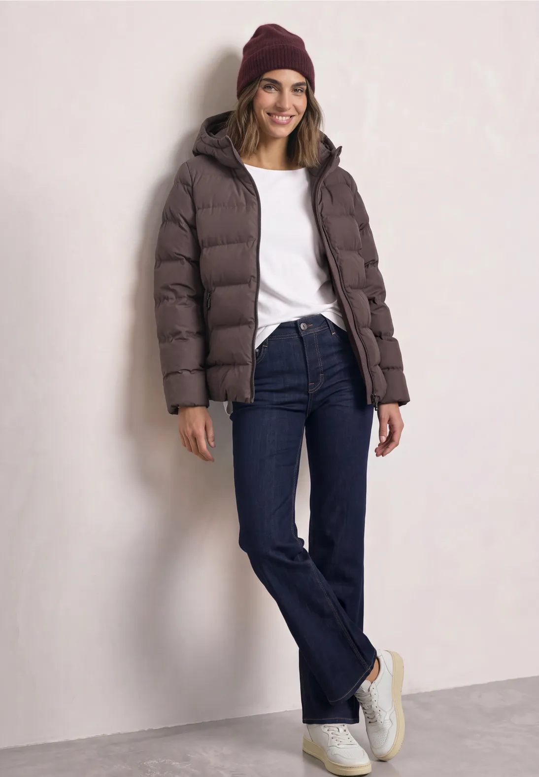 Street One Short Jacket - Plummy Brown