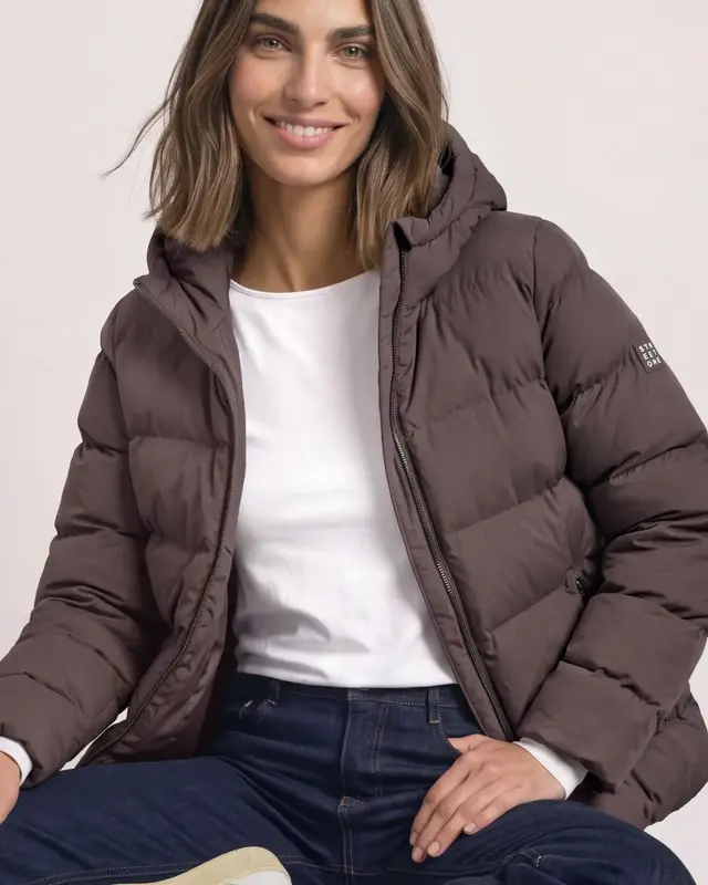 Street One Short Jacket - Plummy Brown