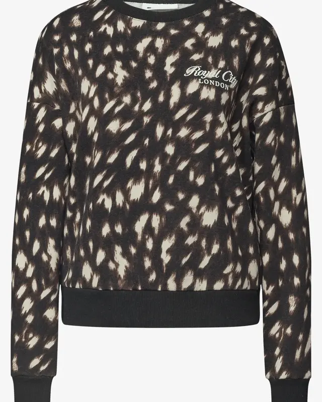 Street One Sweatshirt with Deer Print - Black