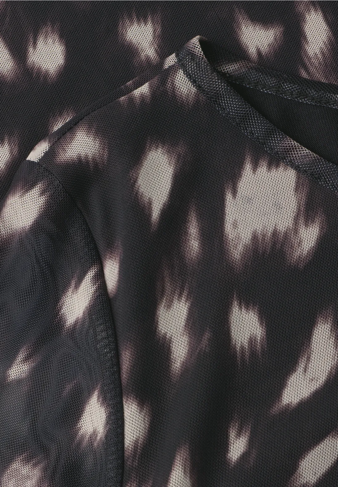 Street One Mesh Shirt met Volant - Black