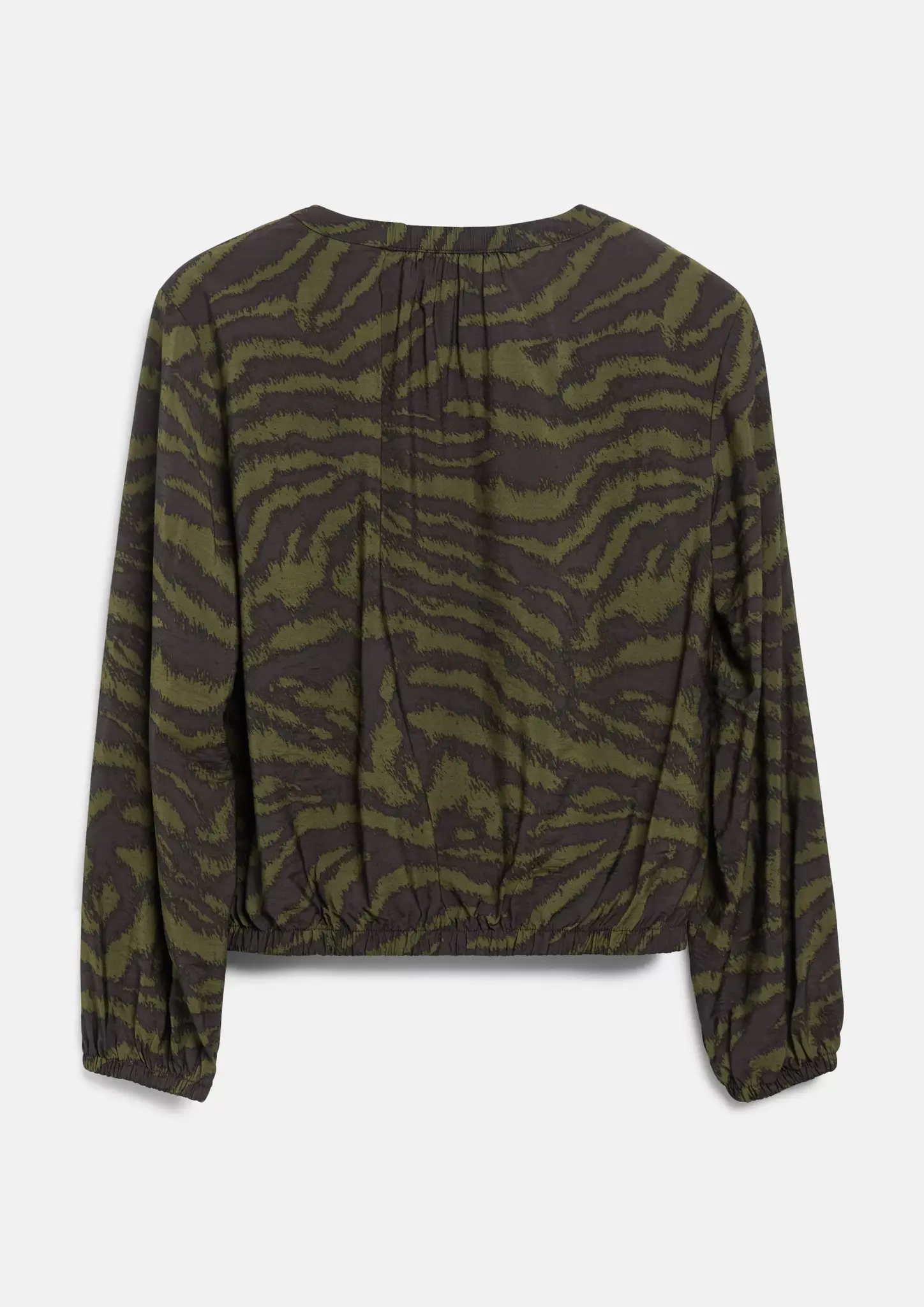 S. Oliver Print Bluse - Olive Green