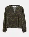 S. Oliver Print Blouse - Olive Green