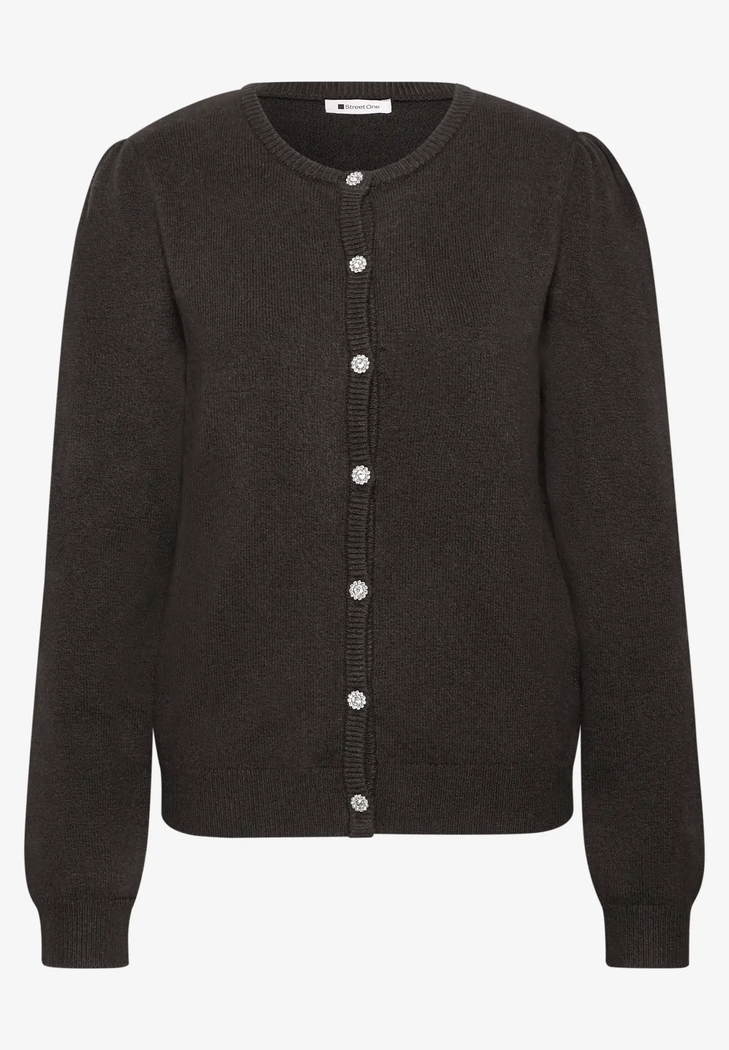 Street One Cardigan - Black Coffee Melange