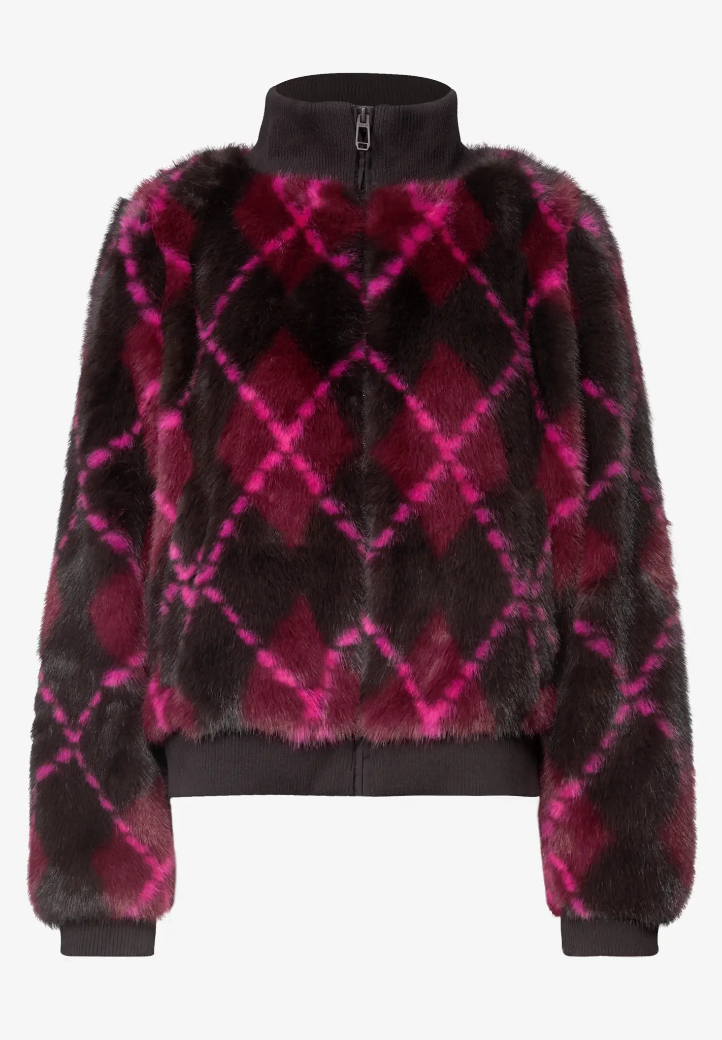 Street One Studio Bomber aus Kunstfell - Charred Brown