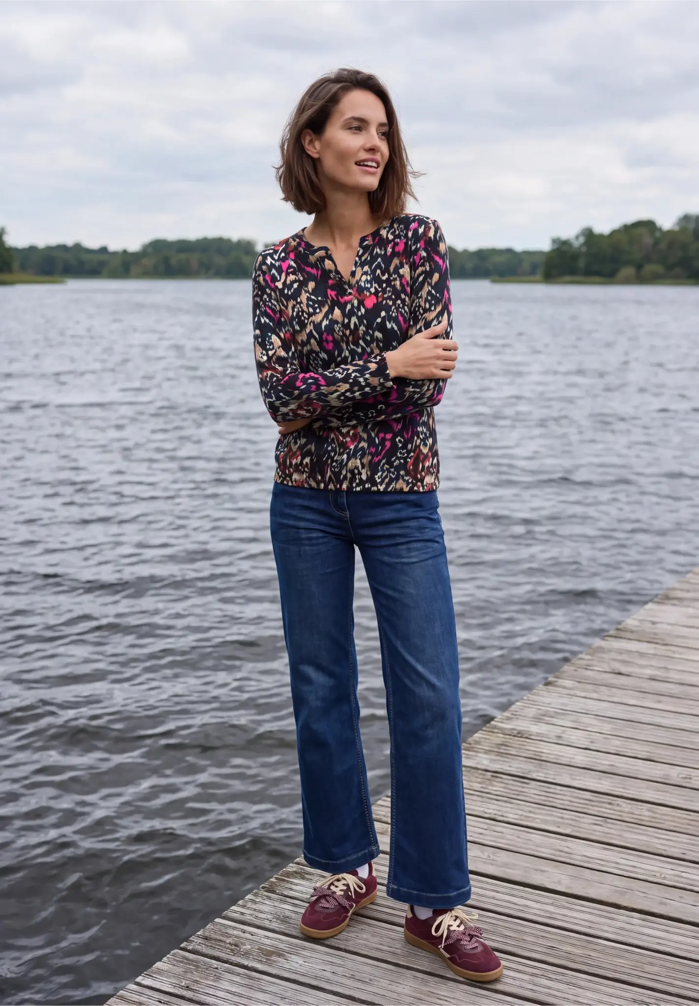 Cecil Tuniek Shirt met Print - Truffle Brown
