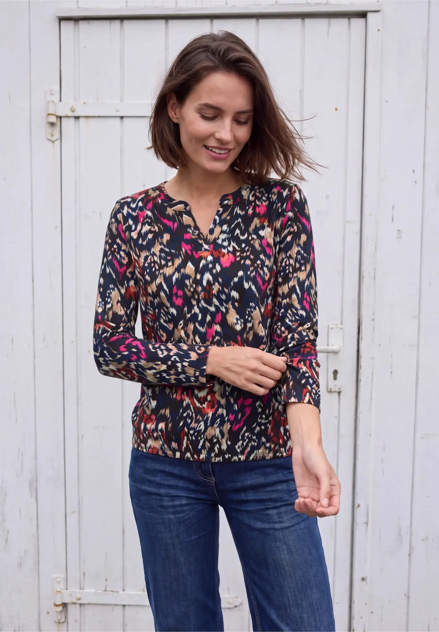 Cecil Tuniek Shirt met Print - Truffle Brown