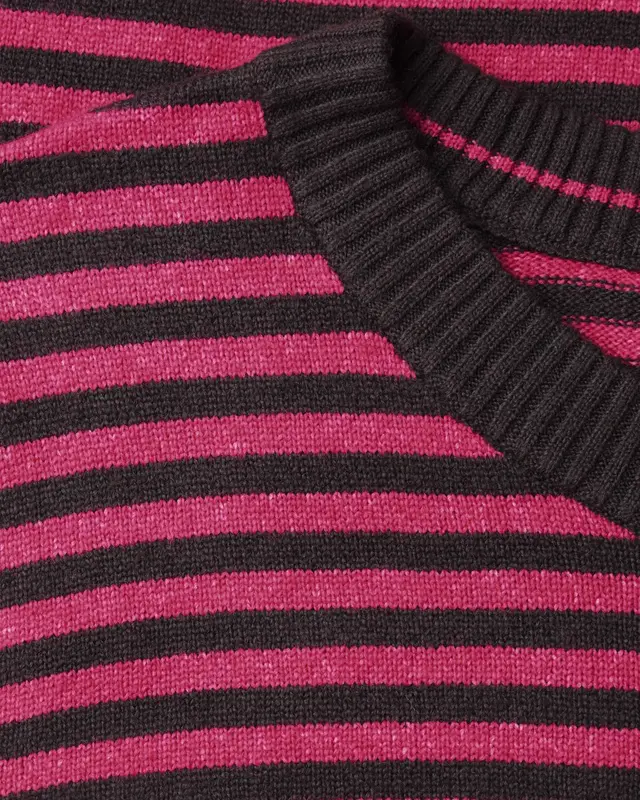 Cecil Pullover mit Streifen - Pink Flash Melange