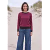 Pullover mit Streifen - Pink Flash Melange