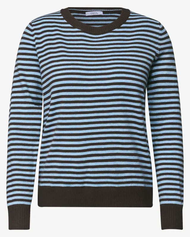 Cecil Pullover mit Streifen - Cosmopolitan Blue Melange