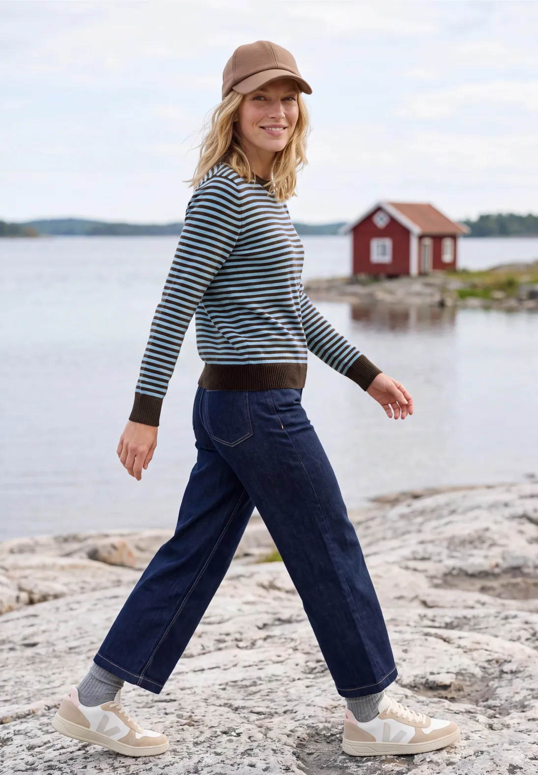 Cecil Pullover mit Streifen - Cosmopolitan Blue Melange