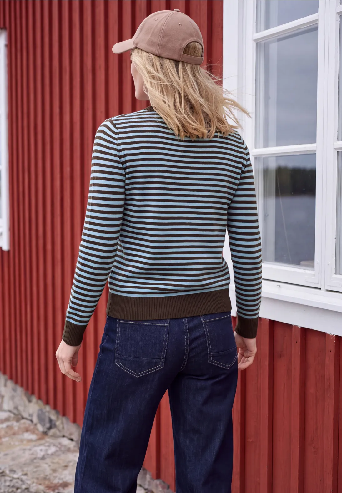 Cecil Jumper with Stripes - Cosmopolitan Blue Melange