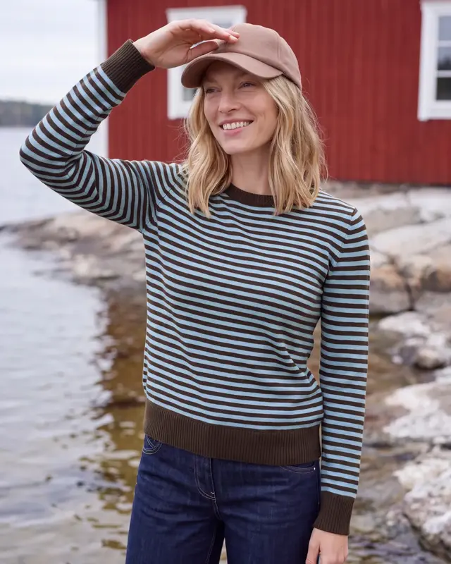 Cecil Jumper with Stripes - Cosmopolitan Blue Melange