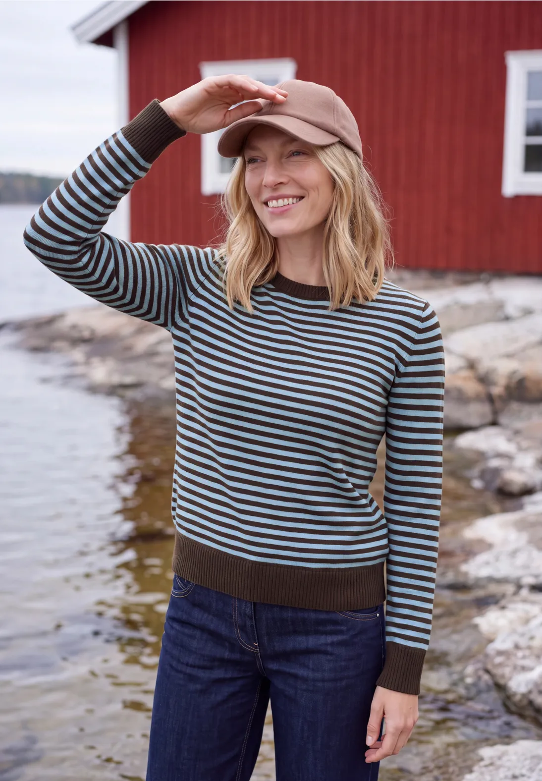 Cecil Pullover mit Streifen - Cosmopolitan Blue Melange